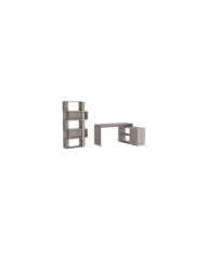 Combo Para Oficina Freky, Humo, Incluye Escritorio y Biblioteca