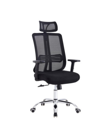 Silla Oficina X-123B, Wengue, con Cómodo Espaldar y Rodachines