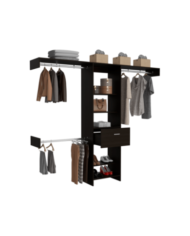 Closet Delhi, Wengue, Con Entrepaños y Un Cajón