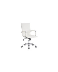 Silla Oficina X-56W, Blanca, con Cómodo Espaldar y Rodachines