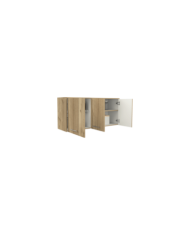 Gabinete Superior Petra, Café claro y Blanco Vainilla, No Incluye Mesón