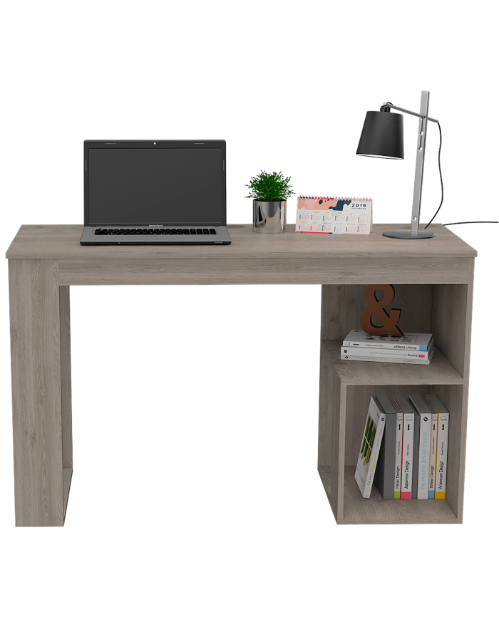 Escritorio Texi, Humo, con Amplio Espacio de Trabajo