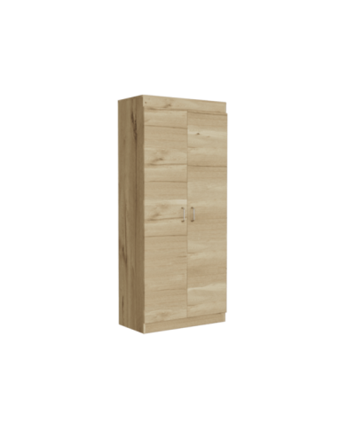 Alacena Multiusos Frida, Café claro y Blanco Vainilla, Posee Un Estante Adicional En La Puerta y Cuatro Entrepaños