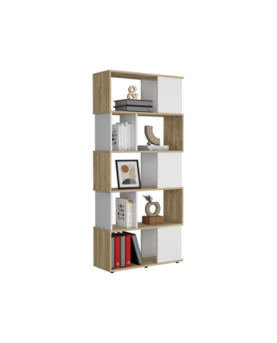 Biblioteca Noah, Macadamia y Blanco Vainilla, con Variedad de Entrepaños