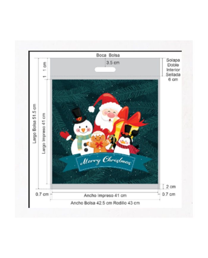 Bolsa plástica navidad
