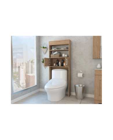 Gabinete de Baño Oporto, Miel, con Variedad de Entrepaños