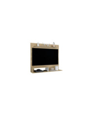 Panel de Tv Ascher, Café Claro y Blanco Duqueza, con Espacio Para Televisor de Hasta 55 Pulgadas
