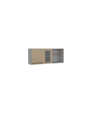 Gabinete Superior Kazán, Beige y Gris, con Gran Capacidad de Almacenamiento