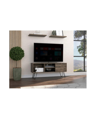 Mesa Para Tv Rony, Nogal, con Espacio Para Televisor de Hasta 50 Pulgadas