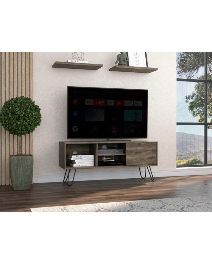Mesa Para Tv Rony, Nogal, con Espacio Para Televisor de Hasta 50 Pulgadas