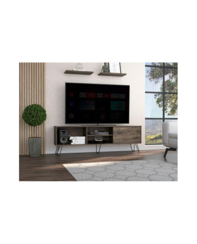 Mesa Para Tv Rony, Nogal, con Espacio Para Televisor de Hasta 75 Pulgadas