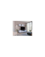 Mesa Para Tv Abni, Blanco, incluye Mueble Superior