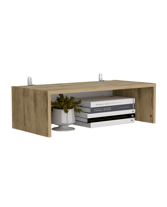 Complemento de Biblioteca Home, Macadamia y Blanco Cartón, para Adicionar un Compartimiento a tus Espacios