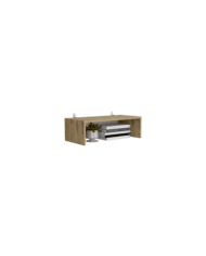 Complemento de Biblioteca Home, Macadamia y Blanco Cartón, para Adicionar un Compartimiento a tus Espacios