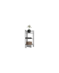 Mesa Auxiliar Esquinera, Athos, Blanco, con Tres Entrepaños