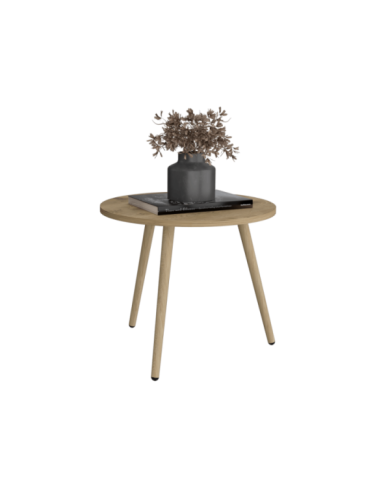 Mesa de Centro, Zohi, Macadamia, con Diseño Redondo