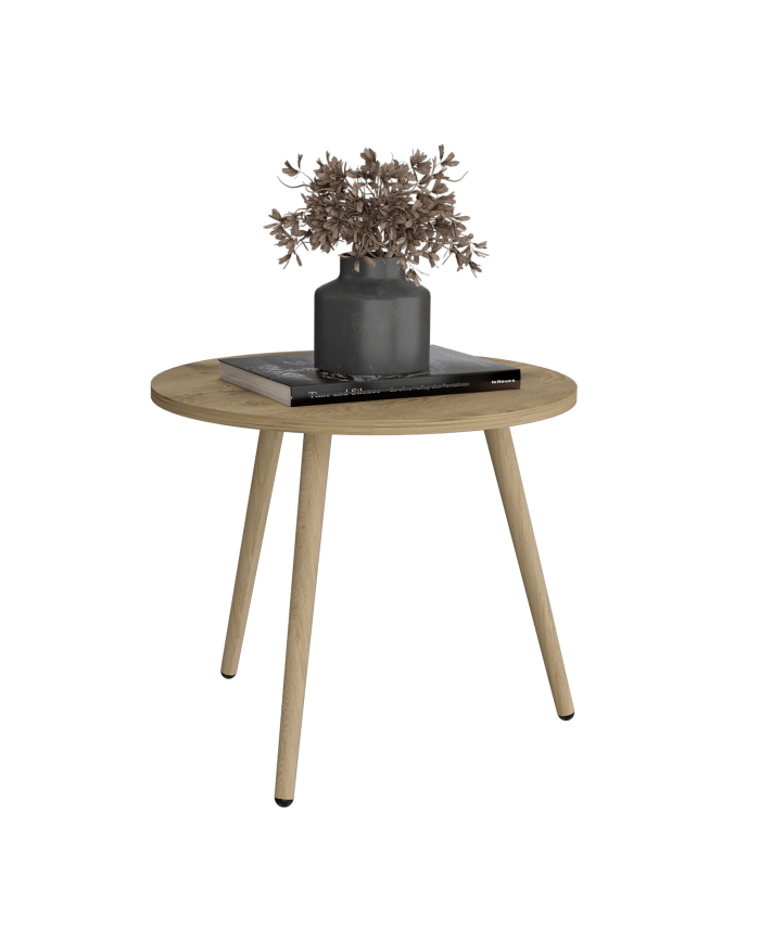 Mesa de Centro, Zohi, Macadamia, con Diseño Redondo