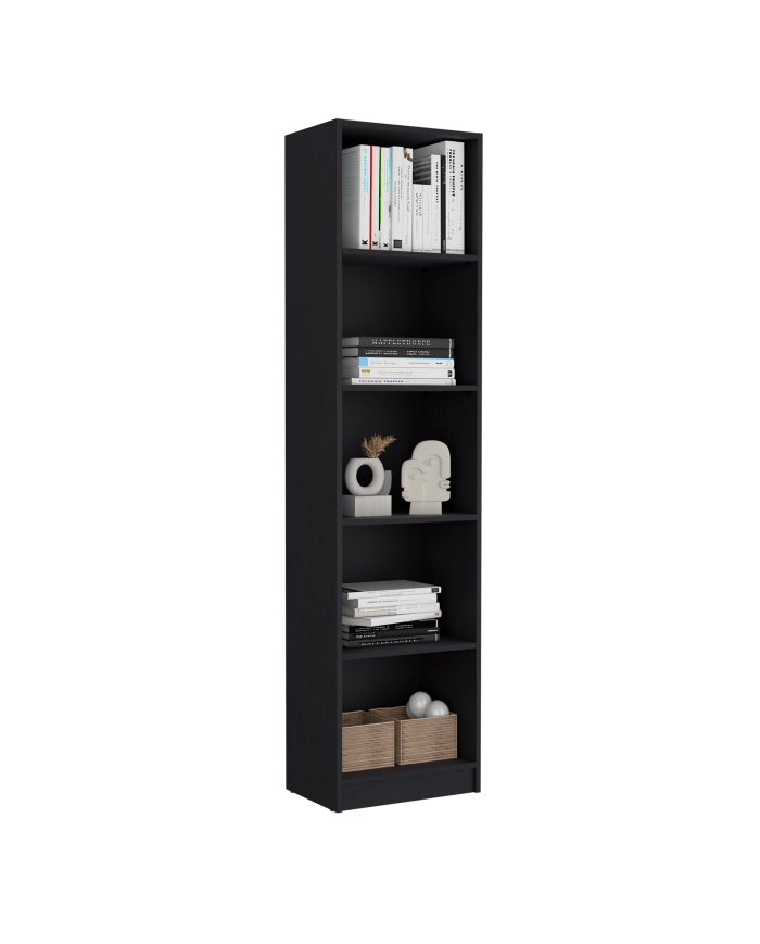 Biblioteca Home Eco, Wengue, con Cinco Entrepaños