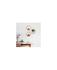 Set de Repisas Hexagonal Hades, Beige, X 3 Unidades