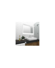 Espejo Rectangular Palermo, Gris, con Luz Led