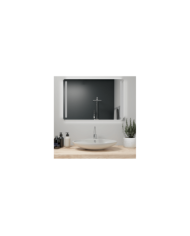 Espejo Rectangular Hera, Gris, con Luz Led