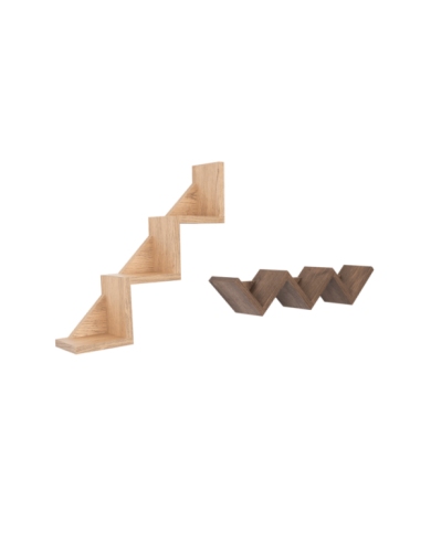 Set de Repisas Dalia, Beige y Chocolate, X 2 Unidades