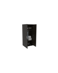 Closet Carlota, Wengue, con Un Tubo Cromado y Dos Entrepaños