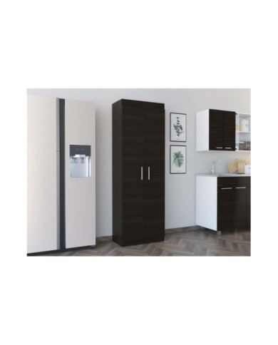 Alacena Barlovento, Wengue, con Cinco Entrepaños y Dos Puertas Batientes