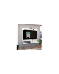 Panel de Tv Ascher, Blanco, con Espacio Para Televisor de Hasta 55 Pulgadas