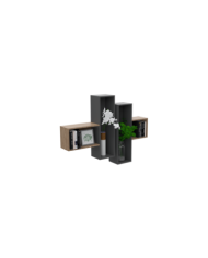 Repisa Frello, Plata Oscuro y Miel, con Múltiples Entrepaños Para Ubicar Objetos