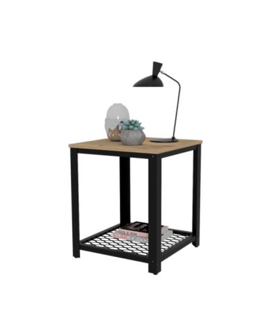 Mesa Auxiliar Dusty, Café Claro, Ideal Para Espacios Reducidos