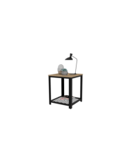 Mesa Auxiliar Dusty, Café Claro, Ideal Para Espacios Reducidos