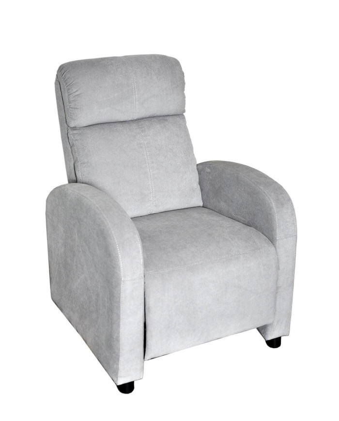 Silla Reclinable Inoa, Gris, con Sistema Reclinable de Botón Para Mayor Comodidad