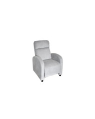 Silla Reclinable Inoa, Gris, con Sistema Reclinable de Botón Para Mayor Comodidad