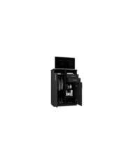 Closet Donat, Wengue, con Dos Cajones Deslizables y Tres Entrepaños Móviles