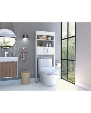 Gabinete de Baño Oporto, Blanco, con Variedad de Entrepaños