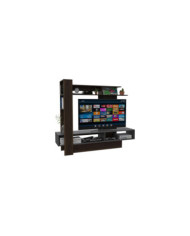 Mesa Para Tv Vegas, Caoba y Plata Oscuro, con Espacio Para Televisor de Hasta 65 Pulgadas
