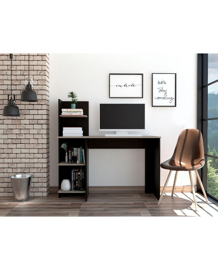 Escritorio ¡Wow!, Wengue y Humo, con Espacio Para Artículos de Estudio