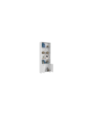 Biblioteca Milán, Blanco Duqueza, con Dos Puertas Abatibles y Cuatro Entrepaños