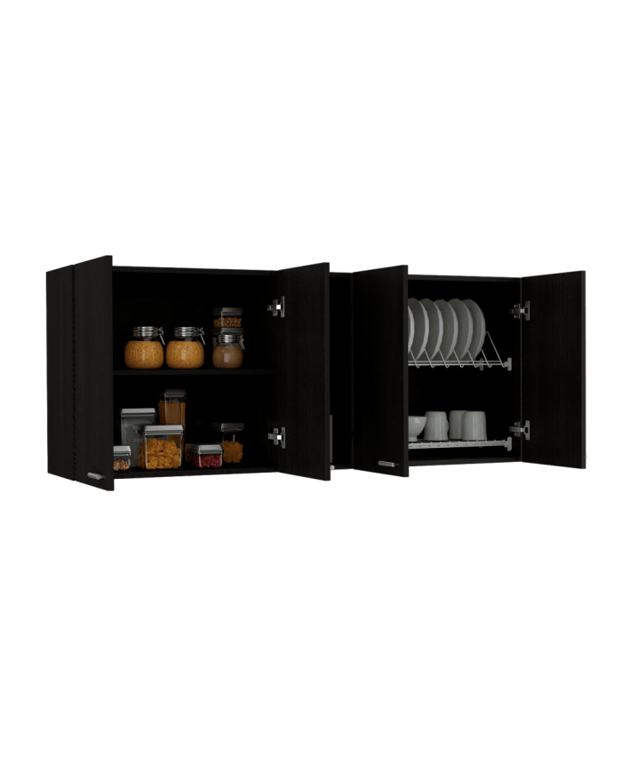 Gabinete Superior Estrella, Wengue, con cuatro puertas batientes ZF
