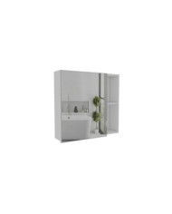 Gabinete de Baño Baham, Blanco, Incluye Puerta Espejo y Tres Entrepaños ZF