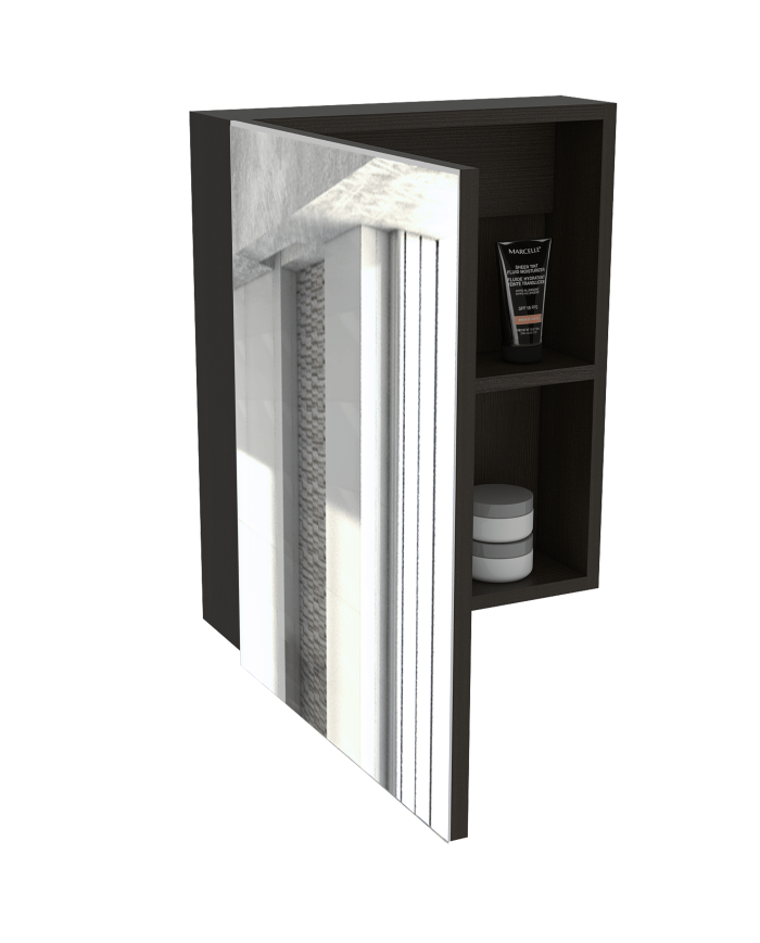 Gabinete de Baño Calix, Wengue, con Un Entrepaño ZF