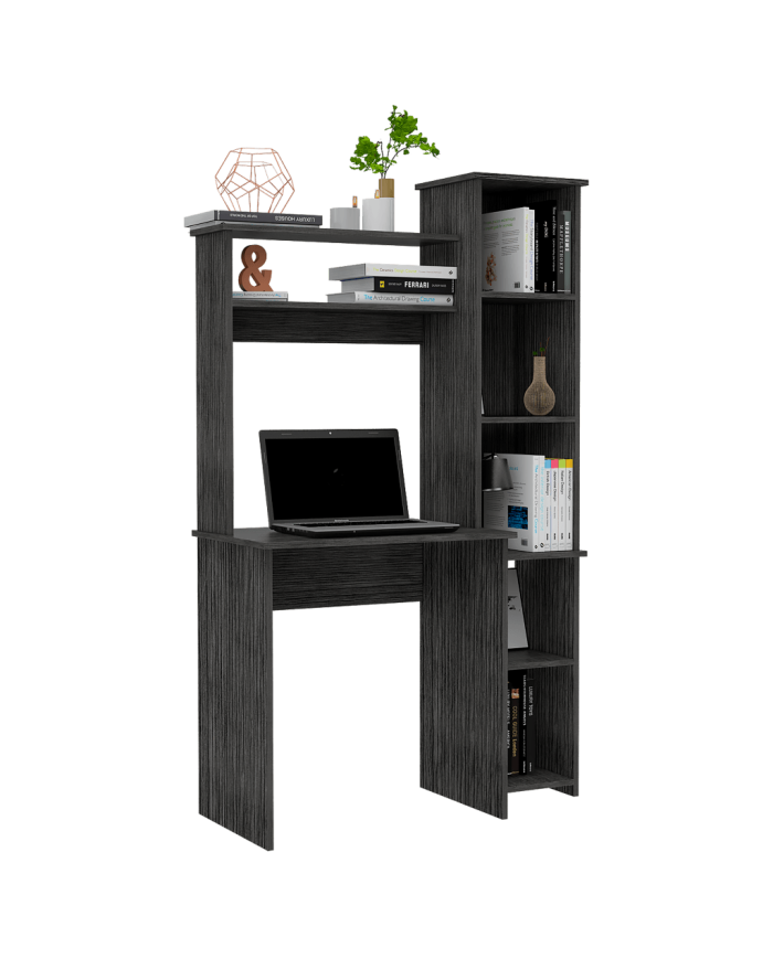 Escritorio Claus, Gris, con Seis Entrepaños y Gran Espacio de Almacenamiento ZF