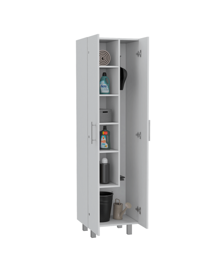 Mueble de Aseo Romana, Blanco Perla, con Cinco Entrepaños Organizadores ZF