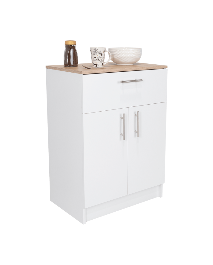 Organizador Multiusos Deneb, Blanco y Café Claro, con Dos Puertas Batientes ZF