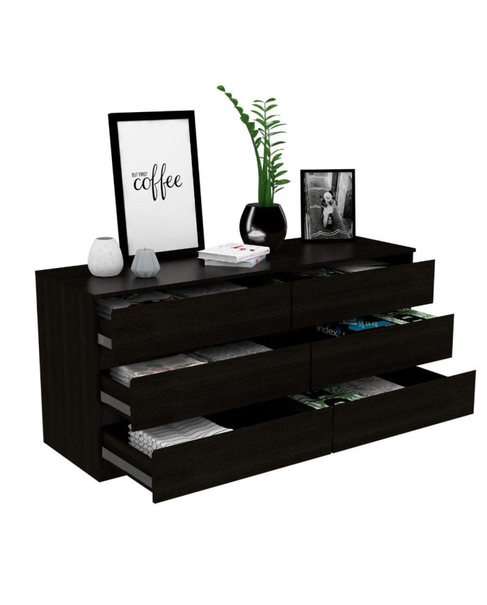 Organizador Azucena, Wengue, con Seis Cajones Deslizables