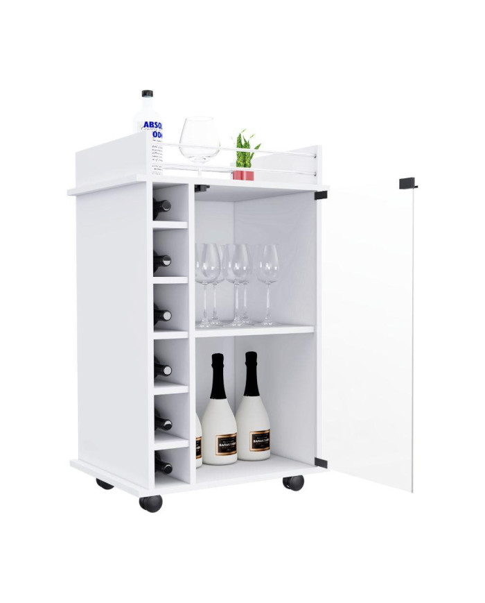 Bar Dukaty, Blanco con Rodachines Para Su Fácil Desplazamiento ZF