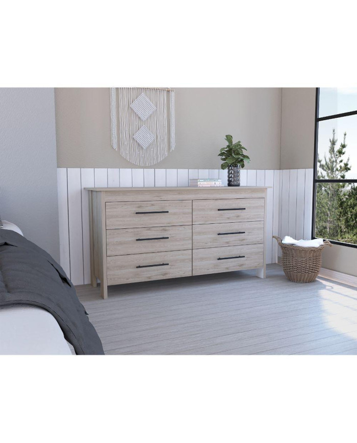 Organizador Asteria, Humo y Blanco con Seis Cajones Deslizables ZF