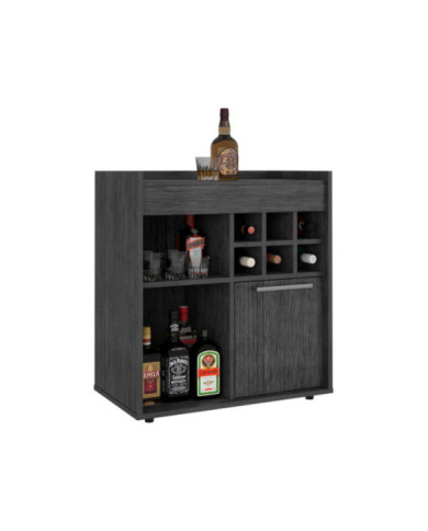 Bar Zenas, Gris, Para Almacenar Botellas y Espacio Superior Para Ubicar Objetos Decorativos    ZF