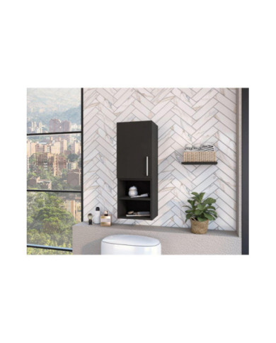 Gabinete de Baño Oporto, Wengue, con Dos Entrepaños    ZF